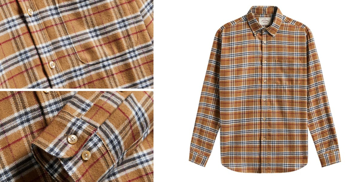 Portuguese Flannel Lamo Shirt Camel, crafted from premium Portuguese fabric and proudly made in Portugal.