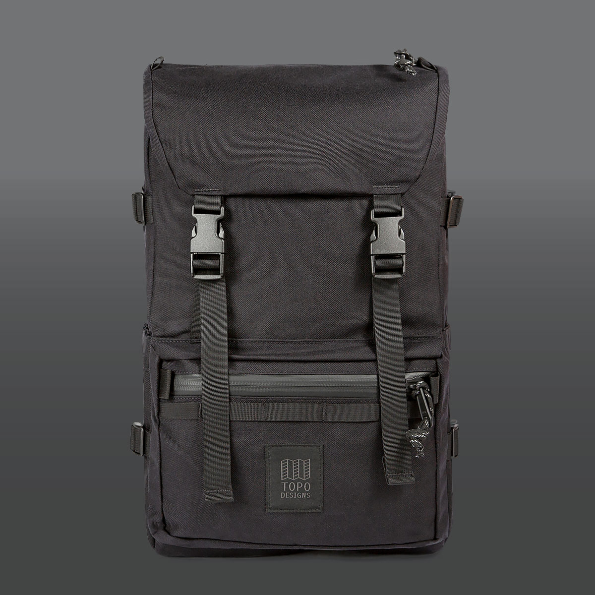 Topo Designs Rover Pack Tech Black, backpack built to work wherever you do