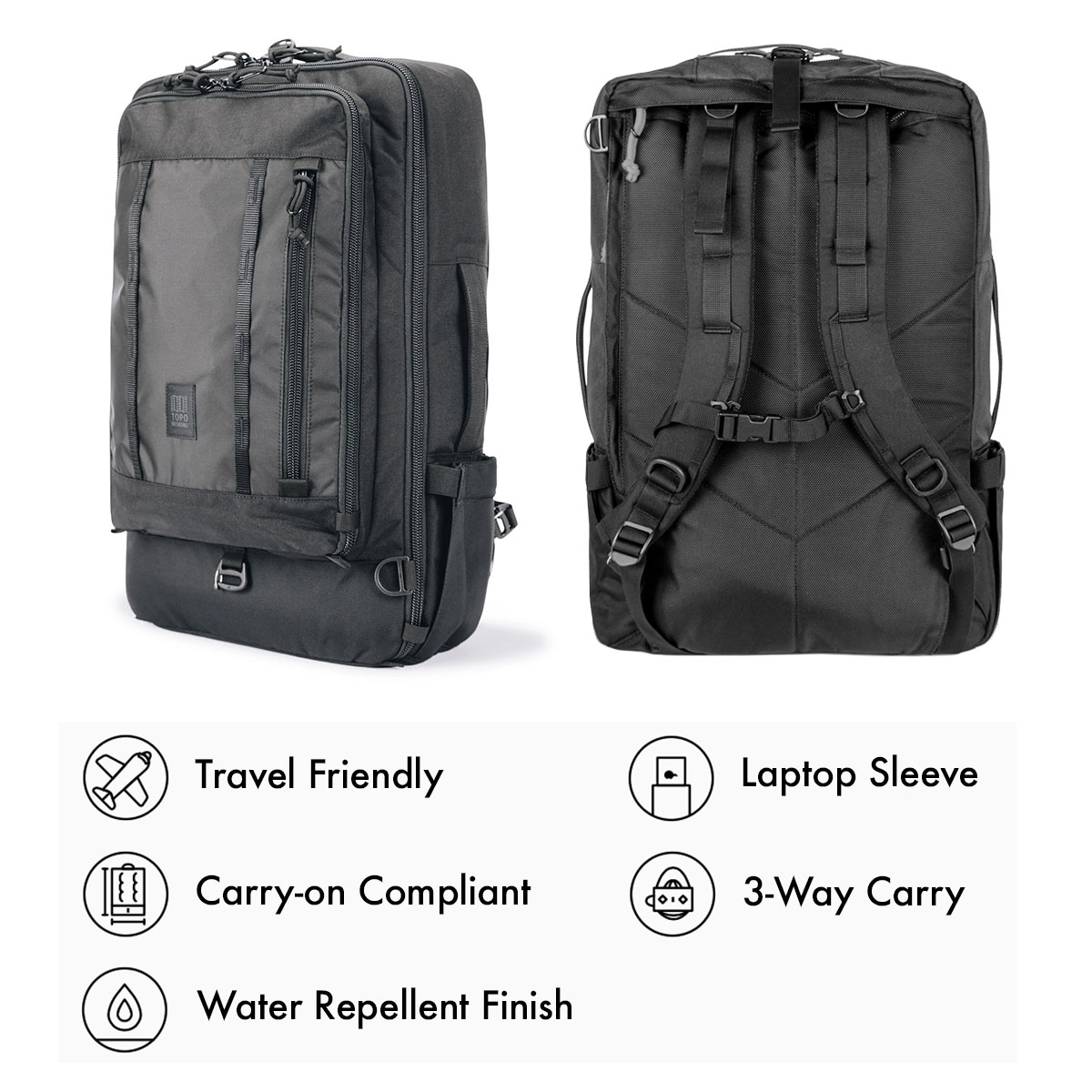 Global Travel Bag 40L Durable Carry On Convertible Laptop Backpack – Topo  Designs