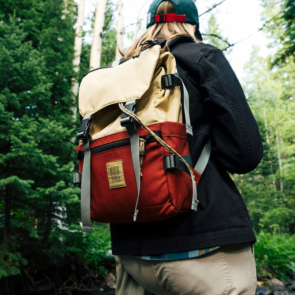 Topo Designs Rover Pack Classic Sahara/Fire Brick, timeless backpack with great functionalities