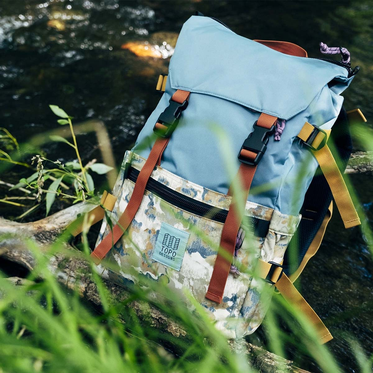 Topo Designs Rover Pack Classic Sea Pine/Blur Camo, timeless backpack with great functionalities