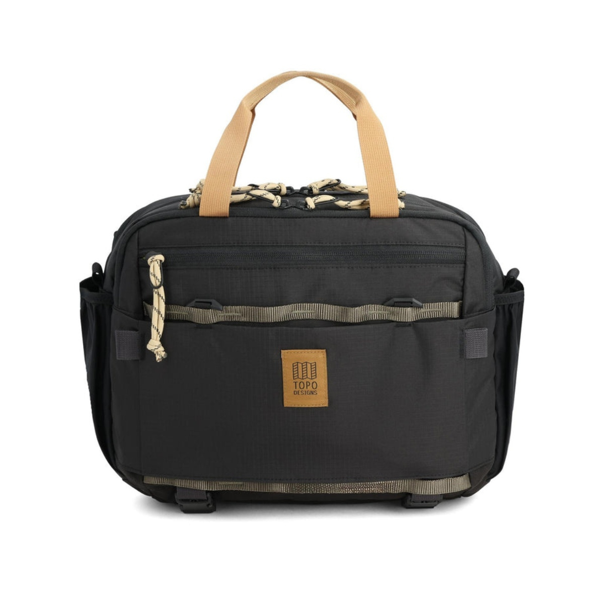 Topo Designs Mountain Cross Bag Black/Neutral, ideal messenger style sling bag for daily use, and much more